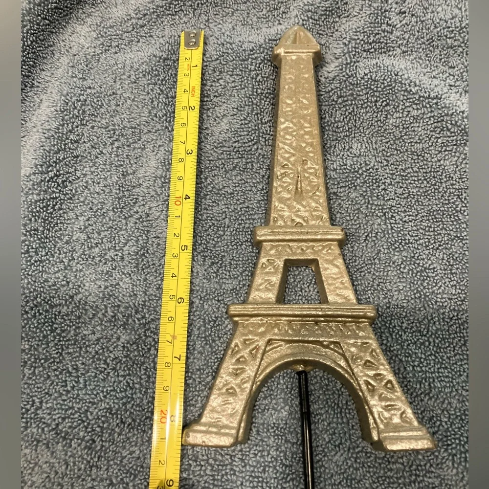 Parisian Eiffel Tower Hanging Wall Or Door Hook 11.25 Inches Tall Solid Metal